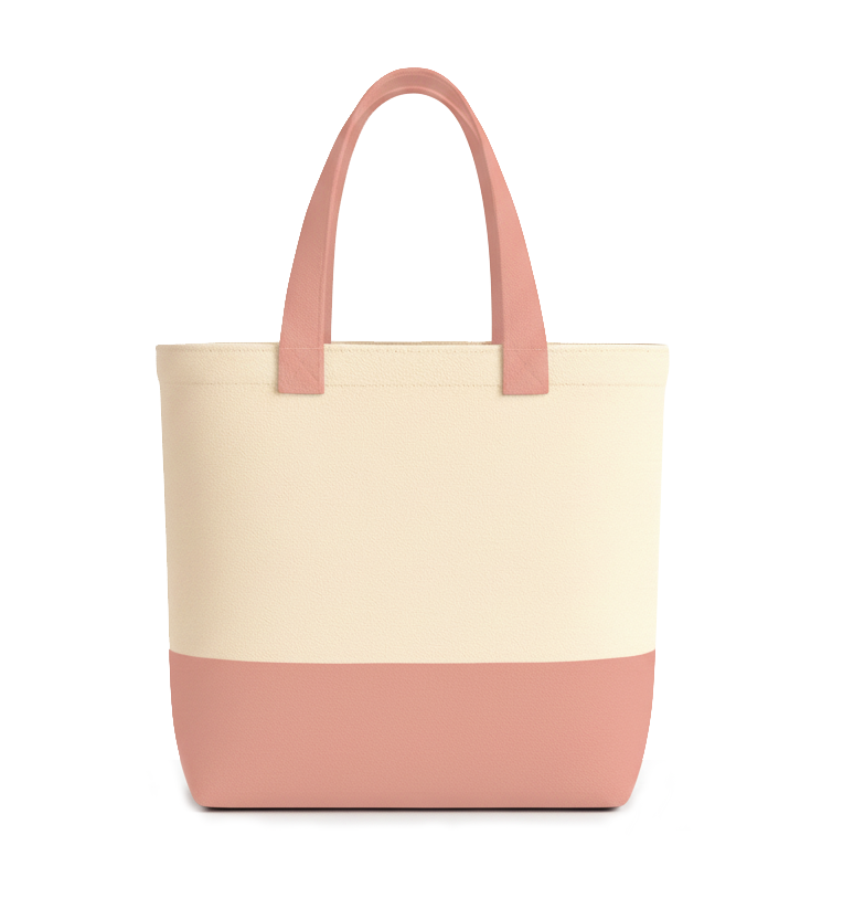 Light Pink & Beige Tote Bag