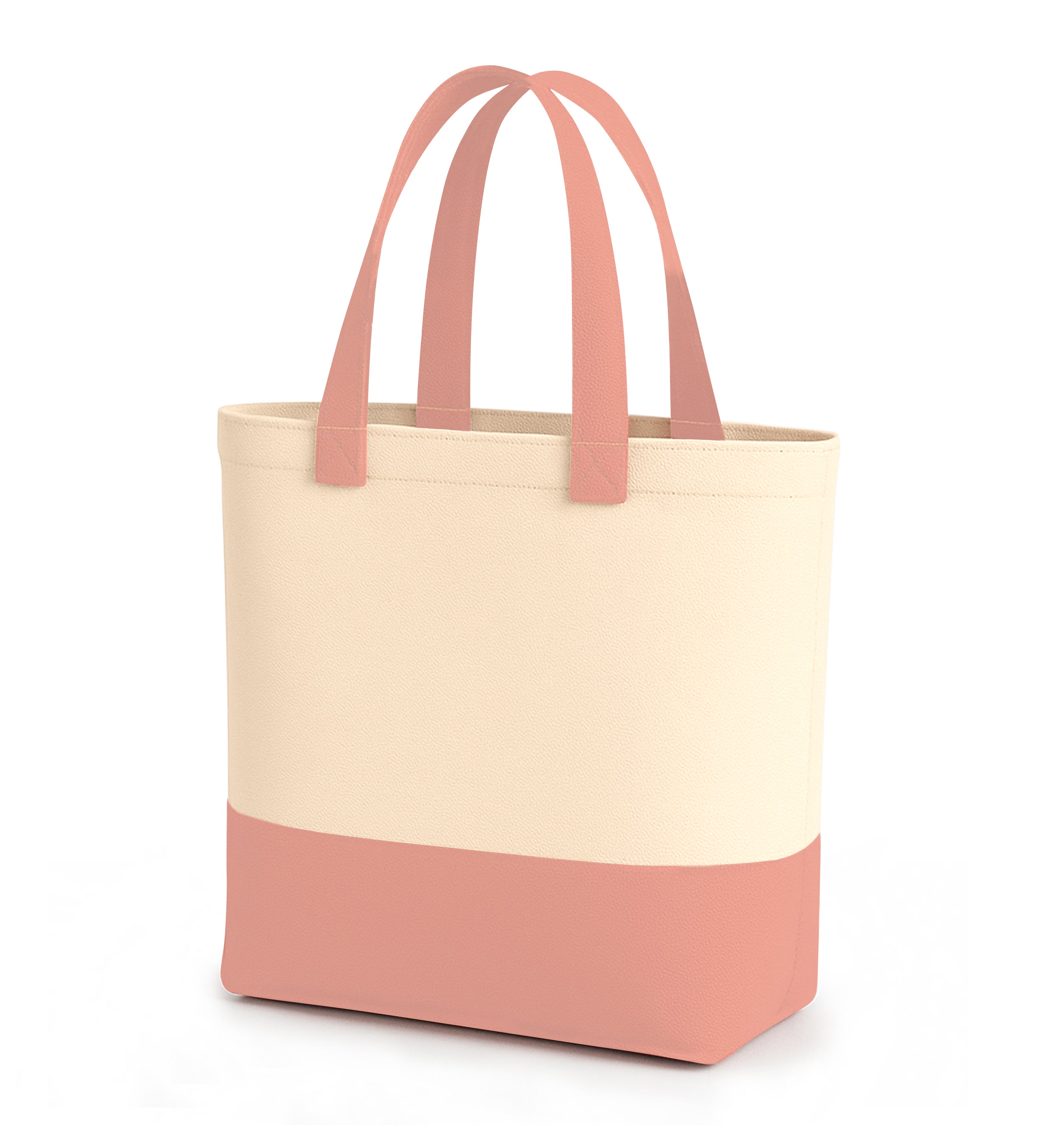 Light Pink & Beige Tote Bag