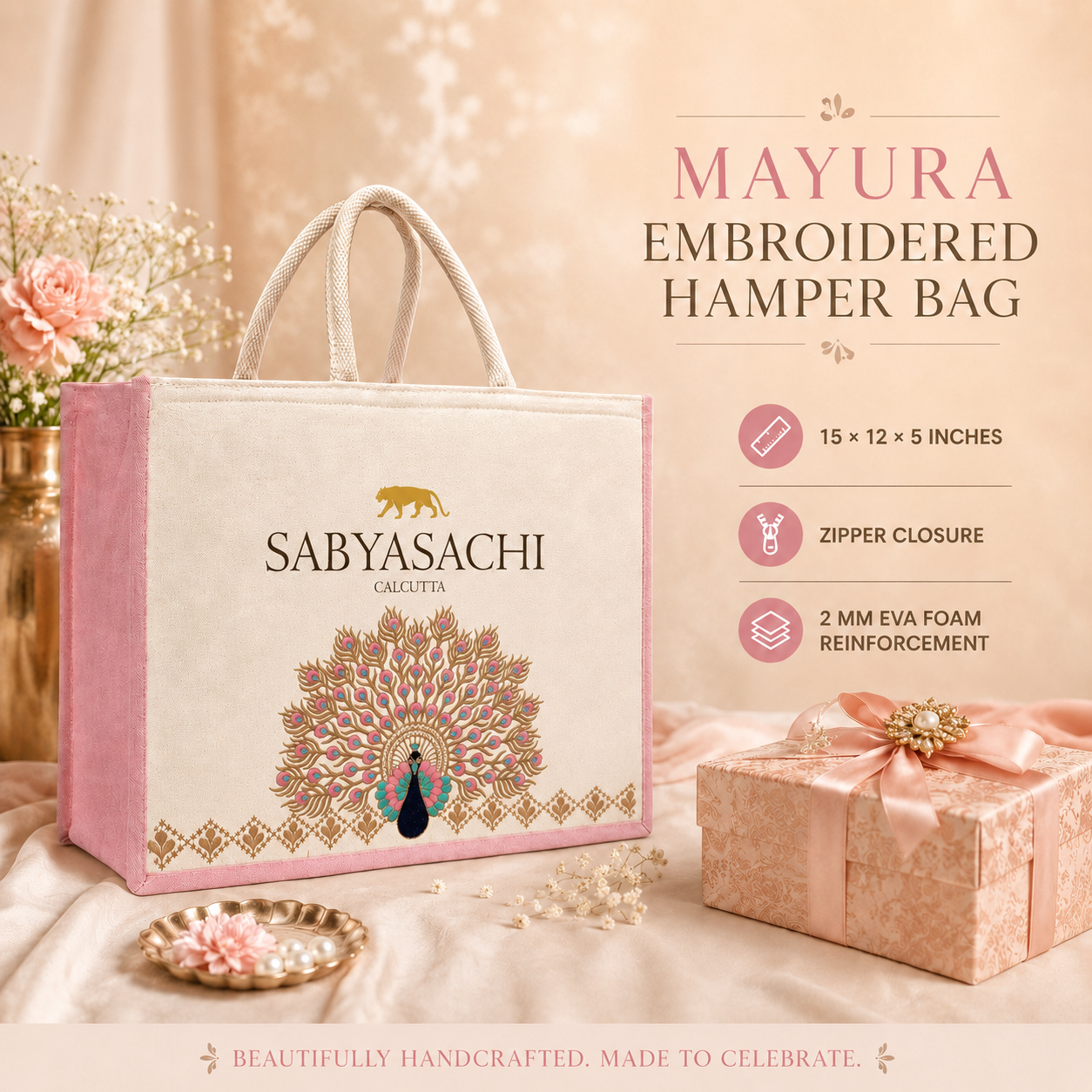 Mayura Embroidered Hamper Bag