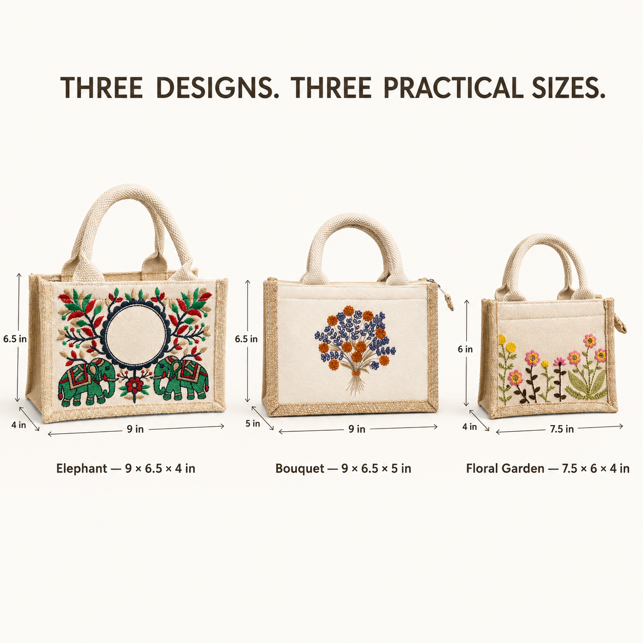 Mini Embroidered Hamper Bag Sample Kit