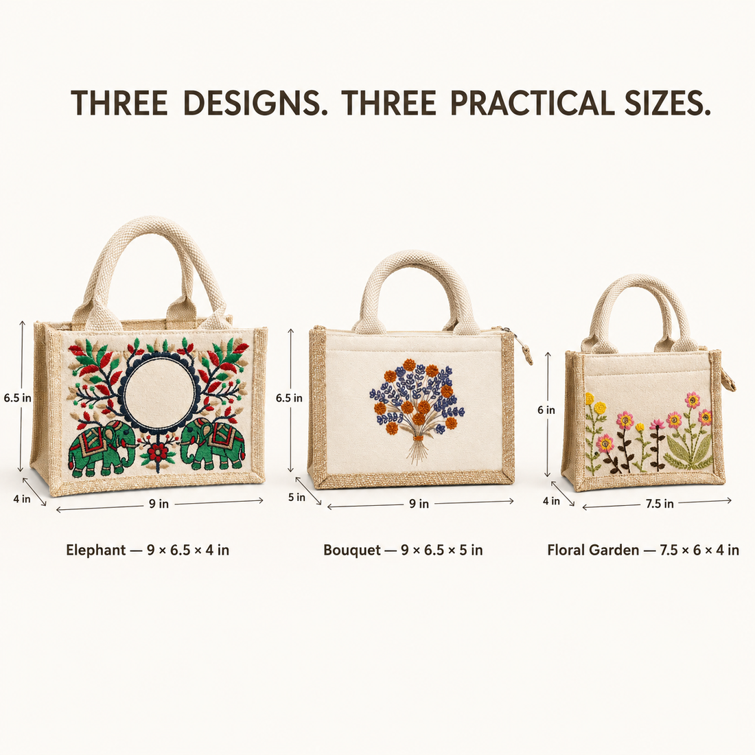 Mini Embroidered Hamper Bag Sample Kit