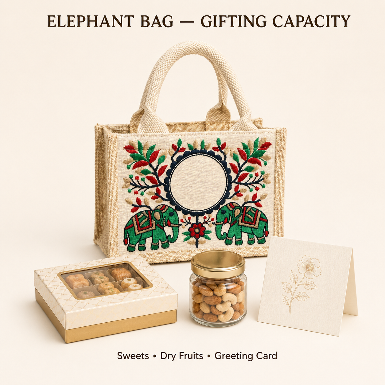 Mini Embroidered Hamper Bag Sample Kit