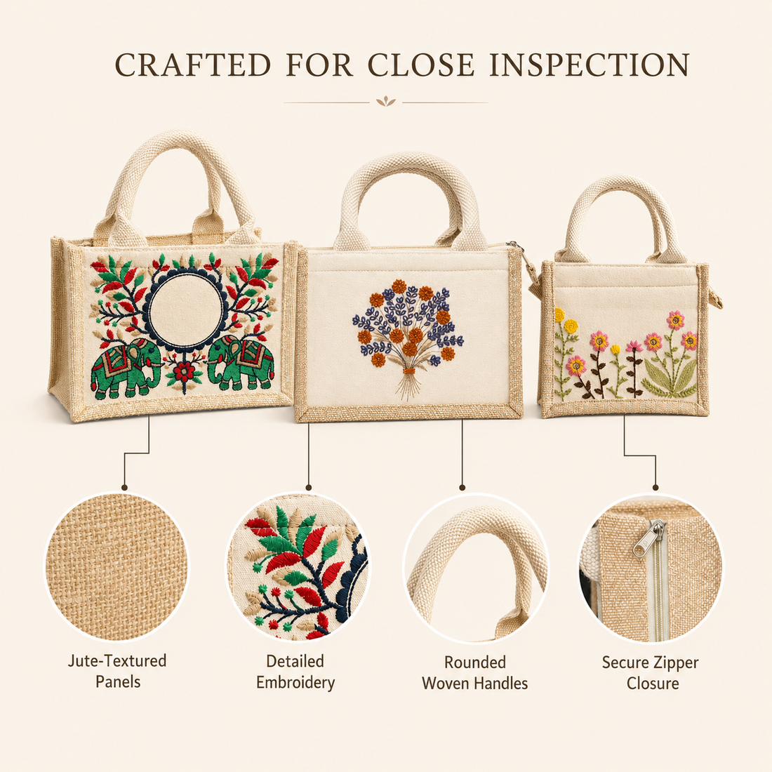 Mini Embroidered Hamper Bag Sample Kit