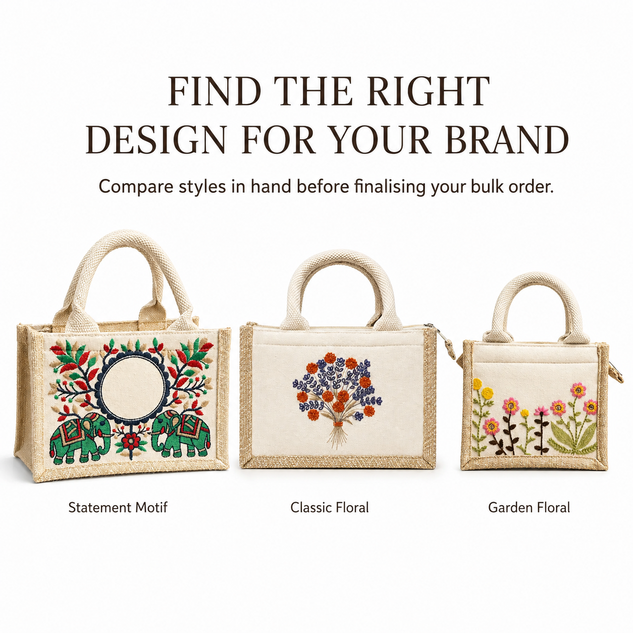 Mini Embroidered Hamper Bag Sample Kit