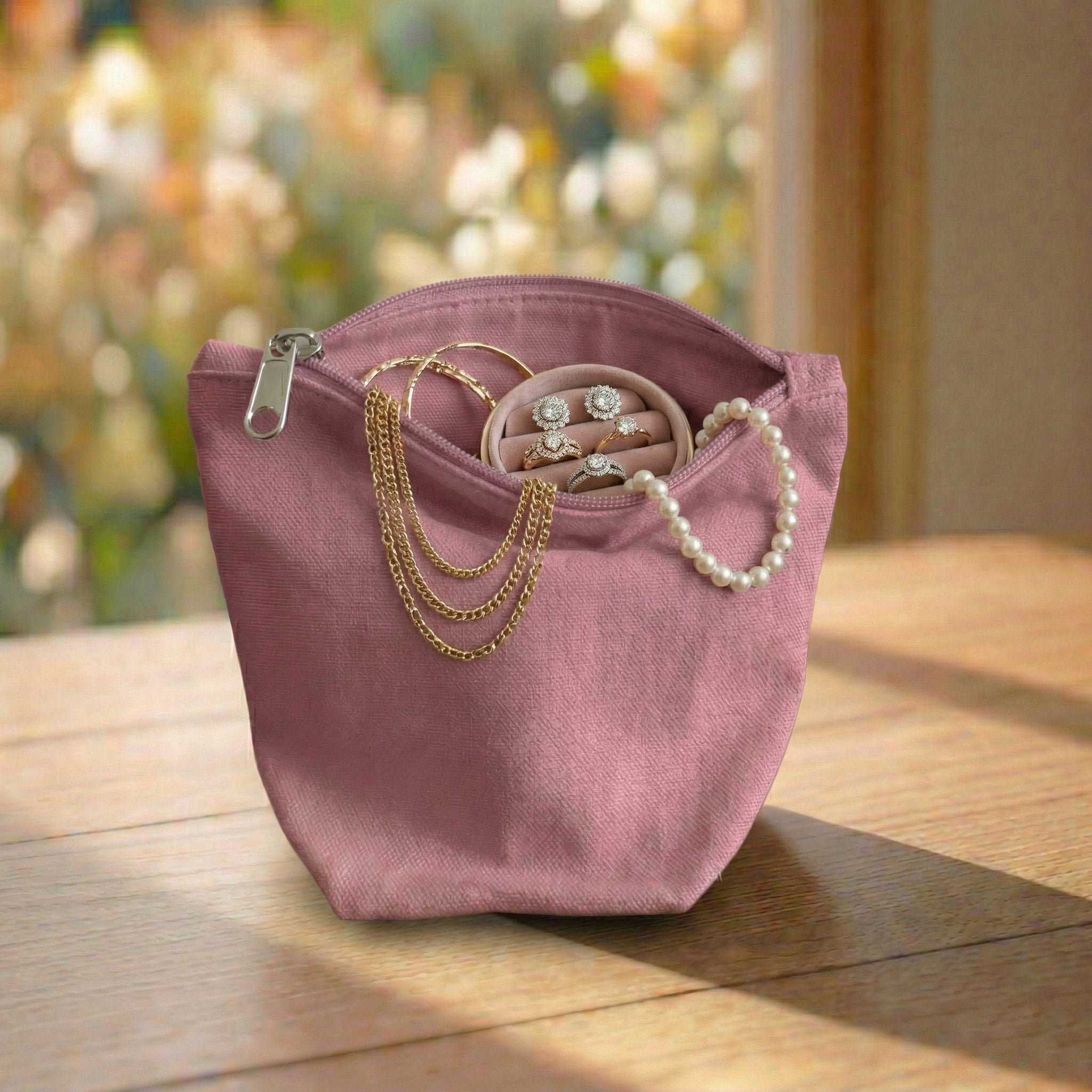 Mini Cotton Zipper Pouch