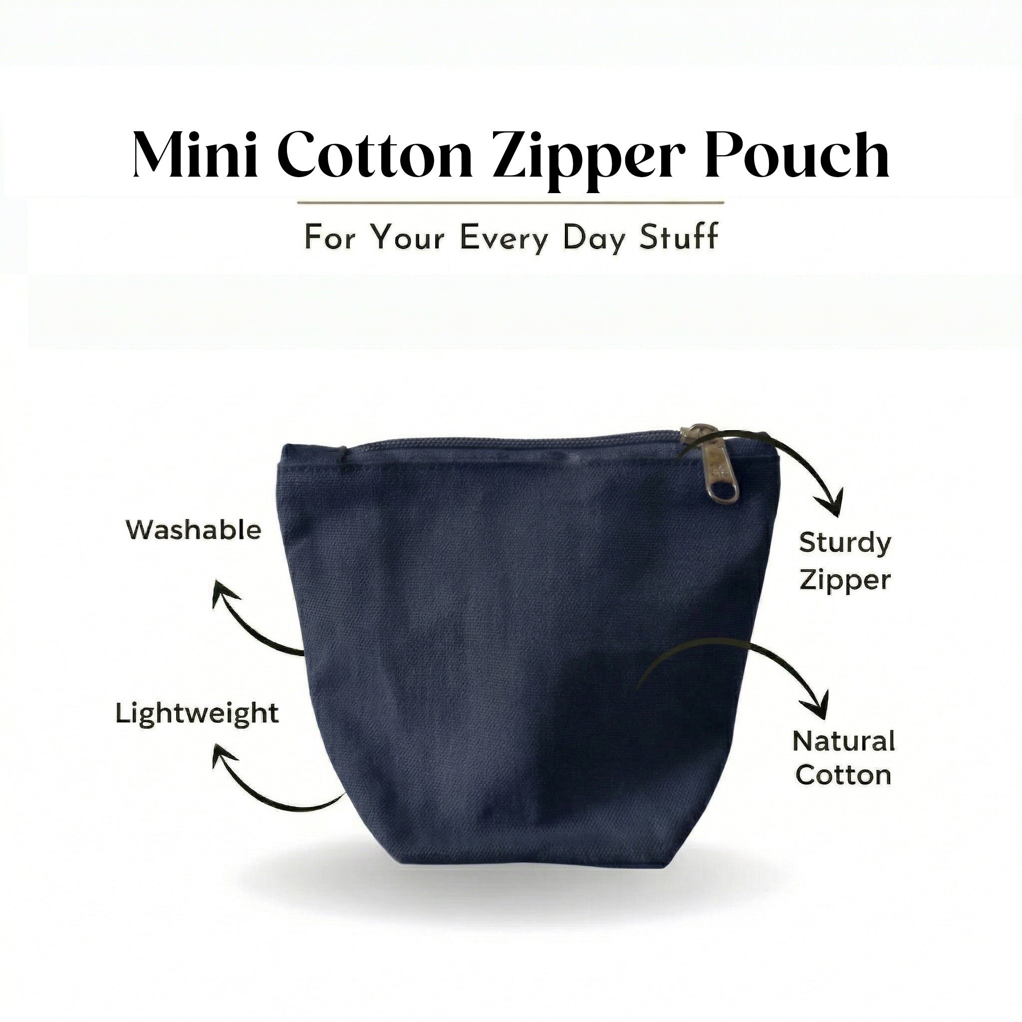 Mini Cotton Zipper Pouch