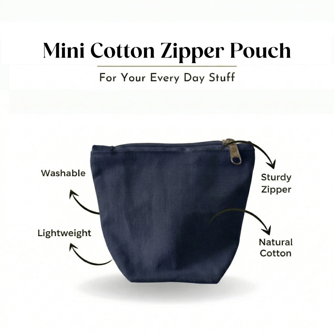 Mini Cotton Zipper Pouch