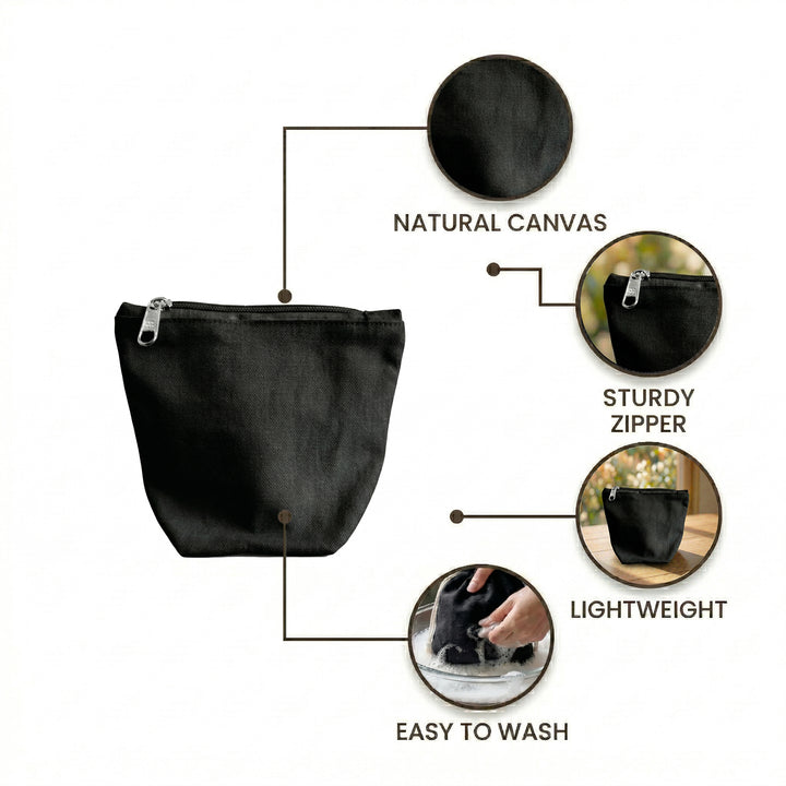 Mini Cotton Zipper Pouch