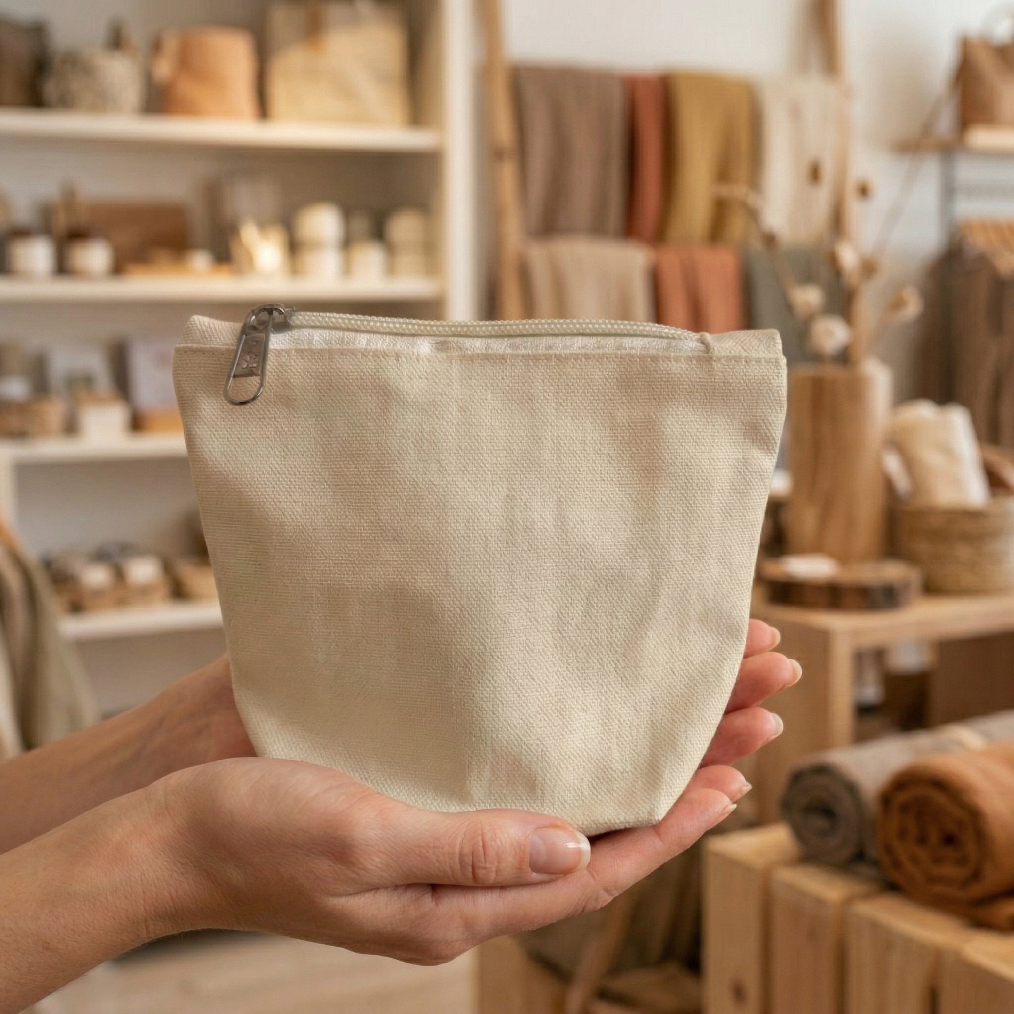 Mini Cotton Zipper Pouch