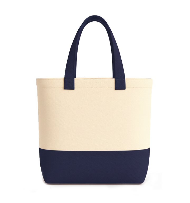 Navy Blue & Beige Tote Bag