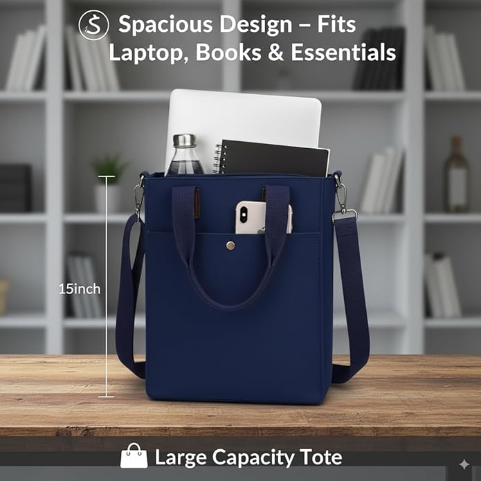 Office Bag for Men and Women - Navy Blue