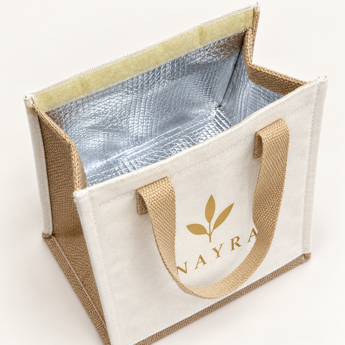 8.5x10x6 Natural Compact Insulated Canvas Cooler Bag | 310 GSM