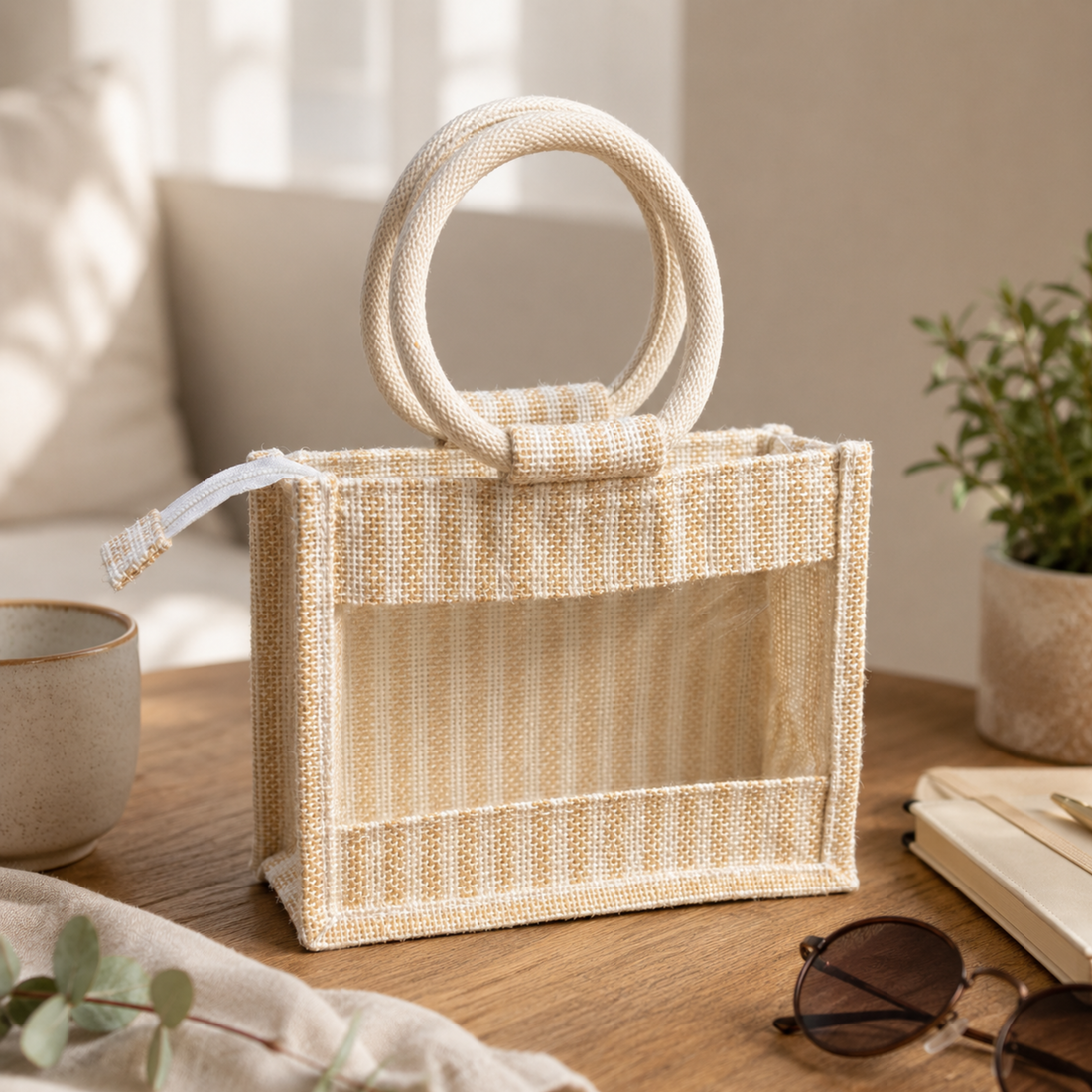 Oxford Jute Bag with Window