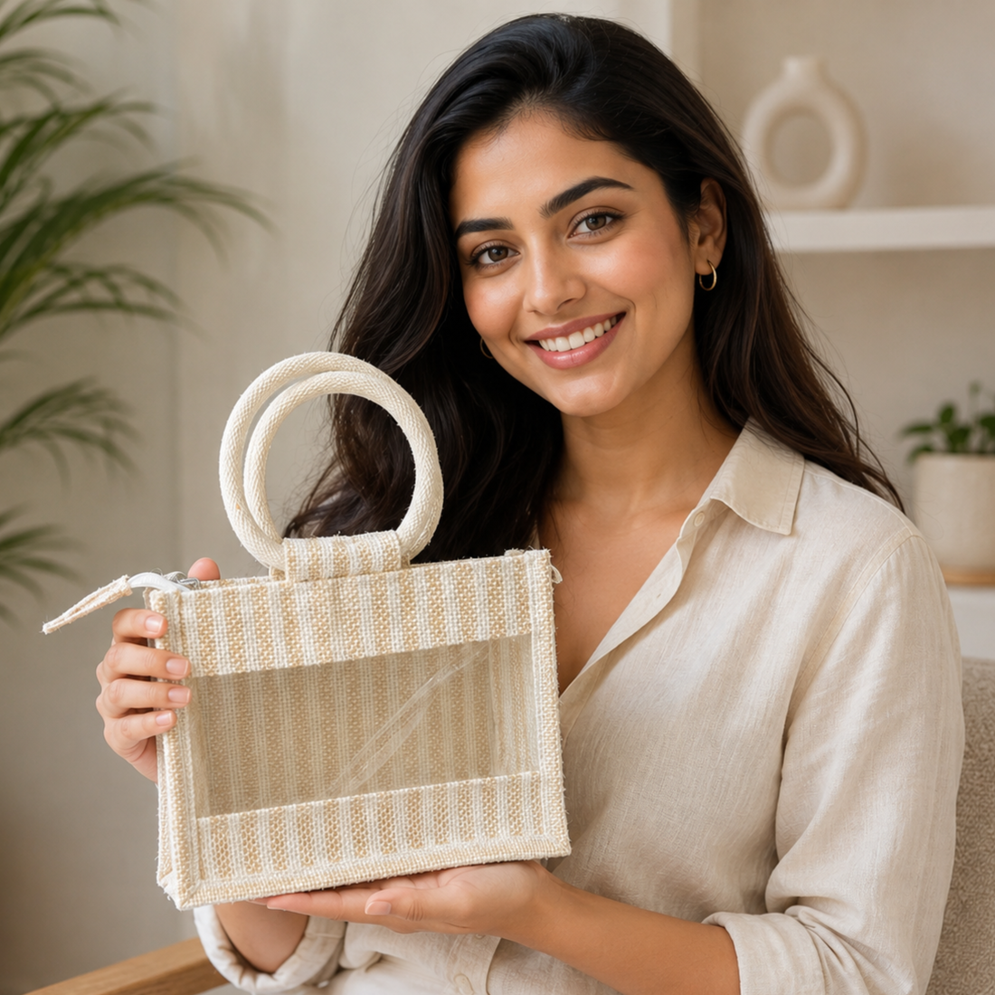 Oxford Jute Bag with Window