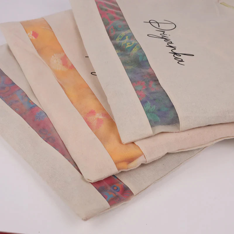 16x14 Inch Personalised Cotton Saree Cover