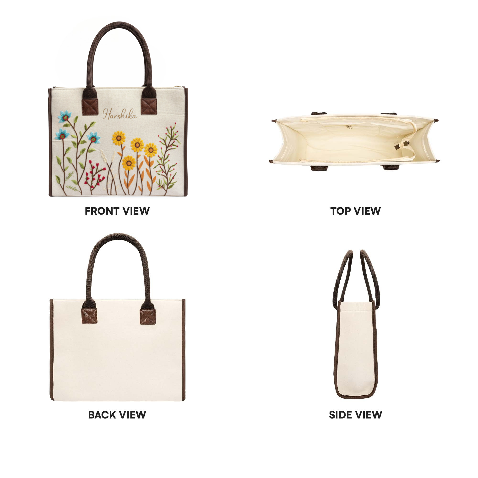 Personalised Sunflower Tote Bag