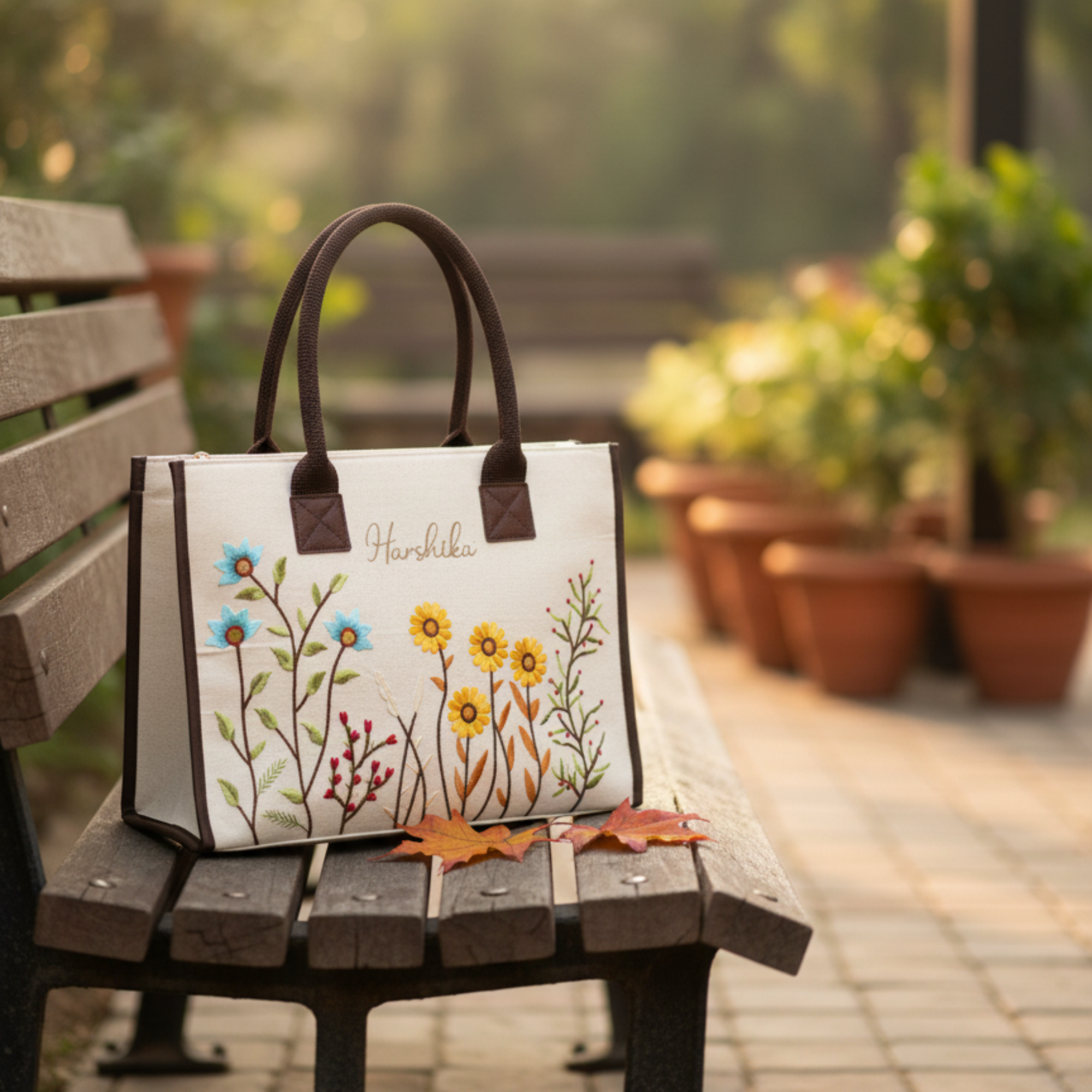 Personalised Sunflower Tote Bag