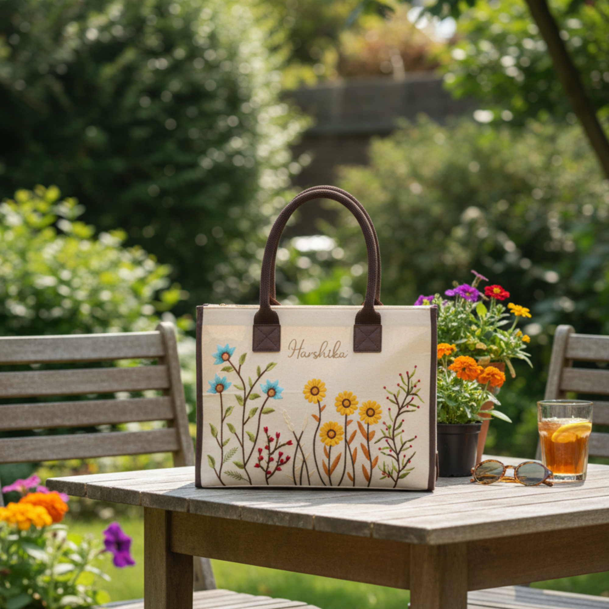 Personalised Sunflower Tote Bag
