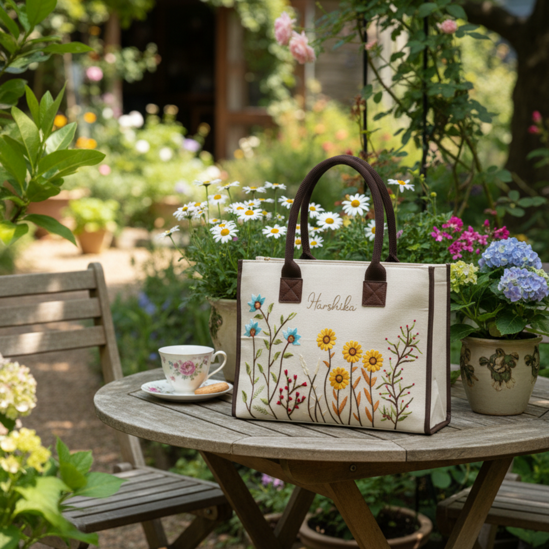 Personalised Sunflower Tote Bag