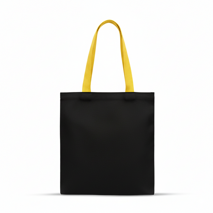 13x15 Inch (10 Pcs) Plain Black and Yellow Tote Bag