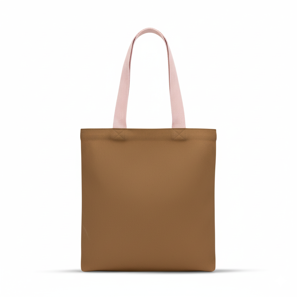 13x15 Inch (10 Pcs) Plain Brown and Light Pink Tote Bag