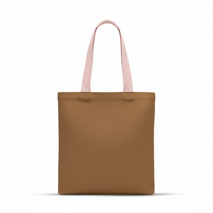 13x15 Inch (10 Pcs) Plain Brown and Light Pink Tote Bag