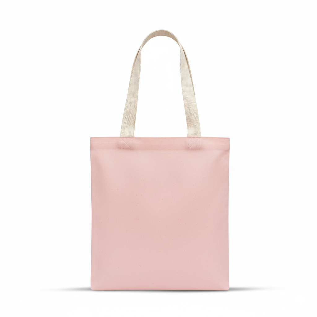 13x15 Inch (10 Pcs) Plain Light Pink and White Tote Bag