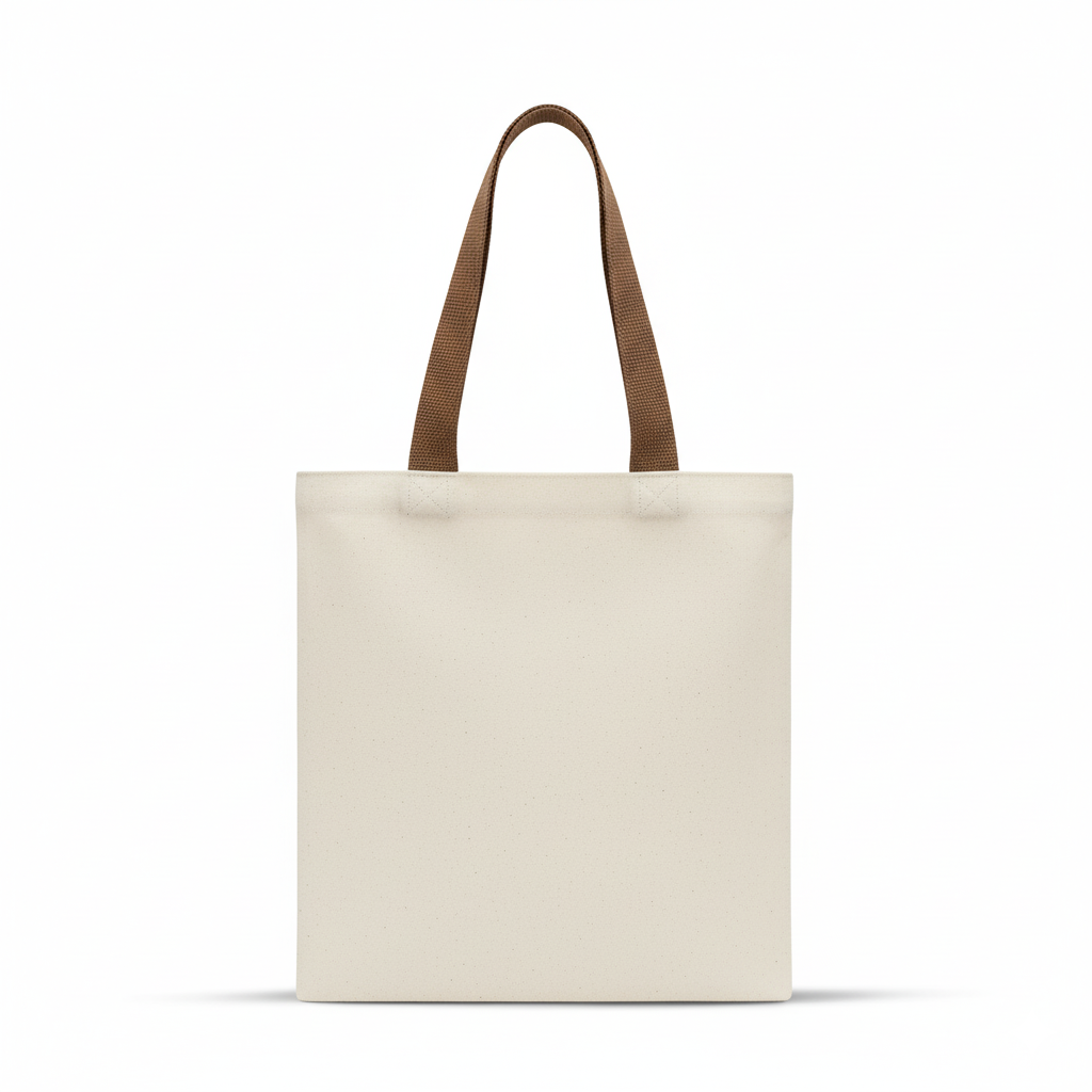 13x15 Inch (10 Pcs) Plain White and Brown Tote Bag