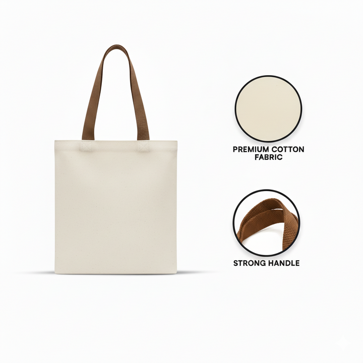 13x15 Inch (10 Pcs) Plain White and Brown Tote Bag