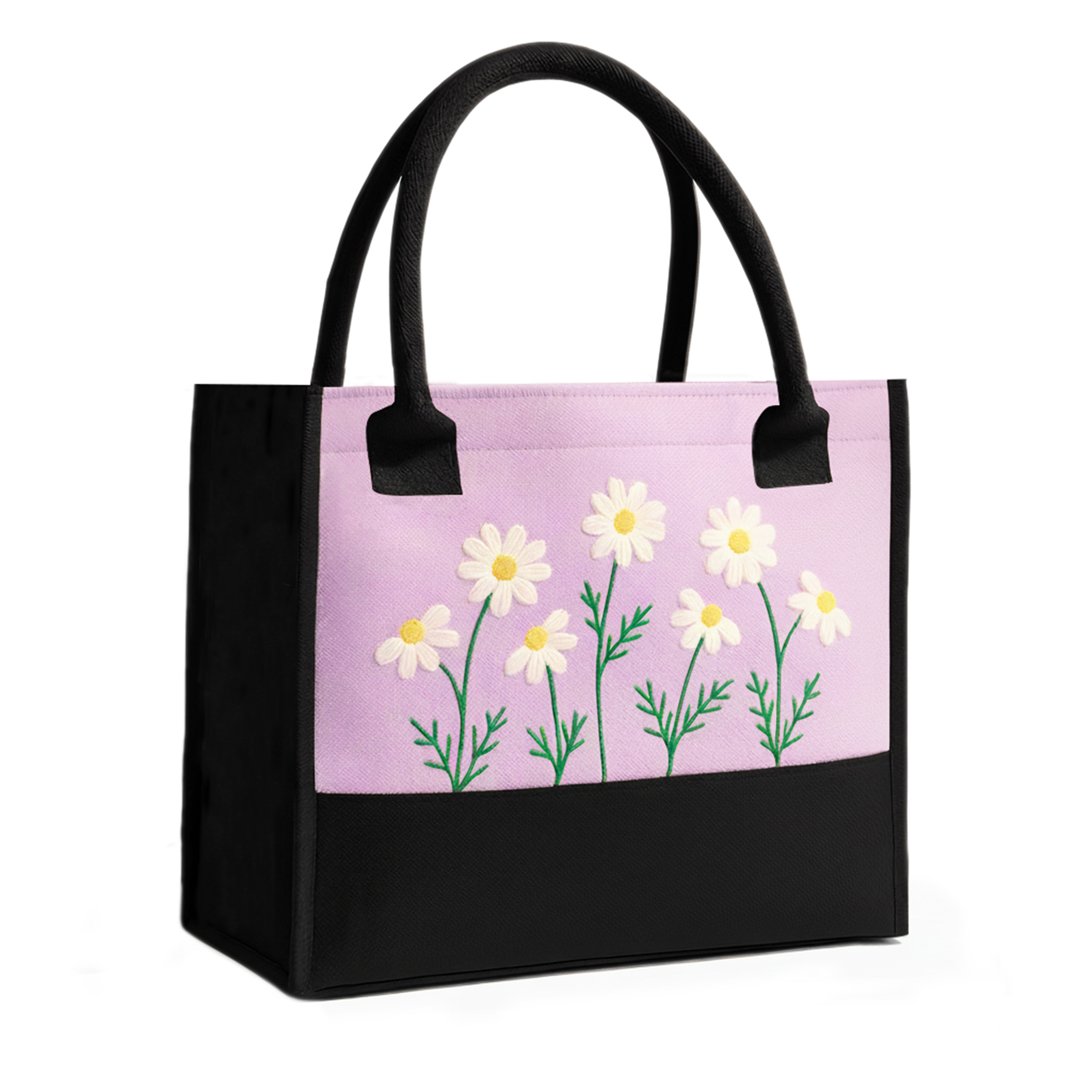 Purple Floral Tote Bag