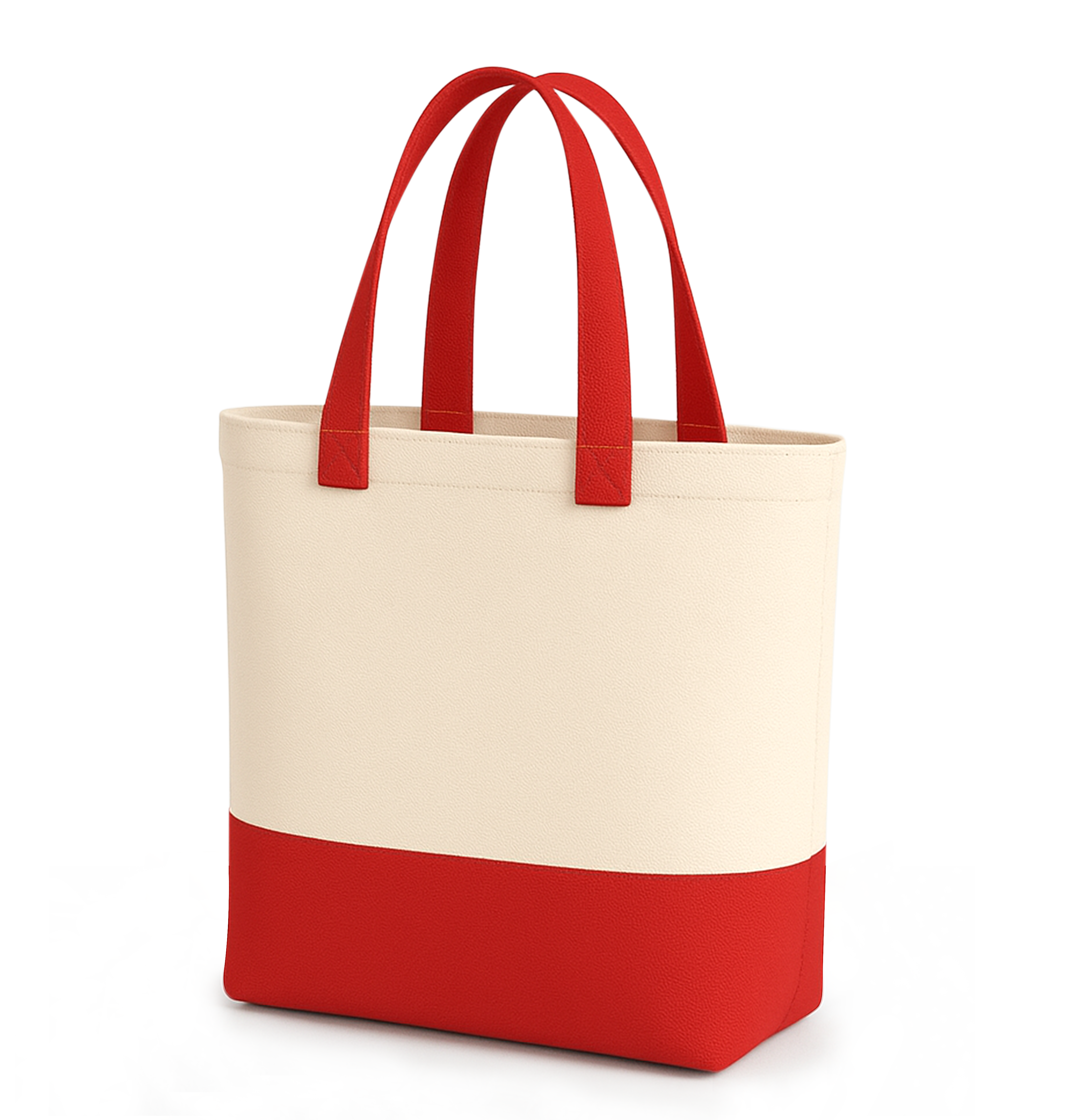 Red & Beige Tote Bag