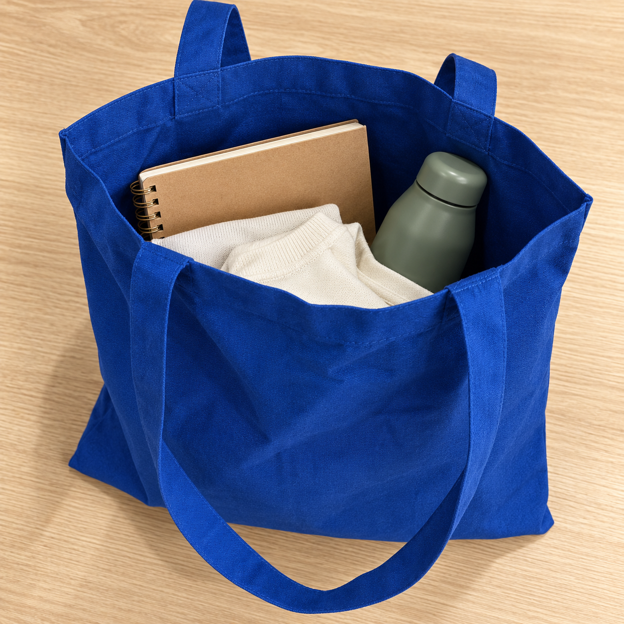 Plain 14.5x15.5 Navy Blue Cotton Tote Bag | 150 GSM
