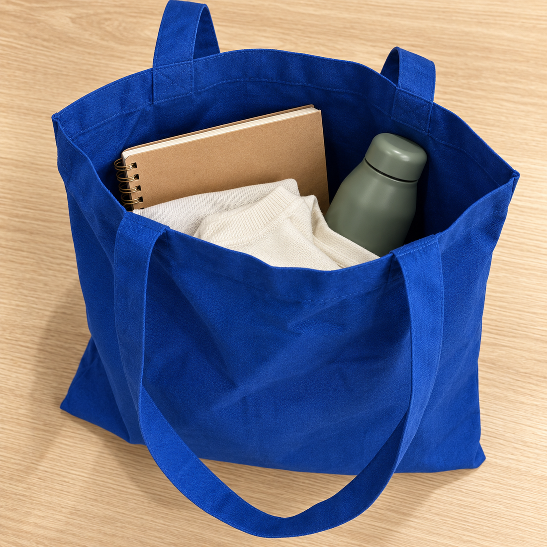 Plain 14.5x15.5 Navy Blue Cotton Tote Bag | 150 GSM