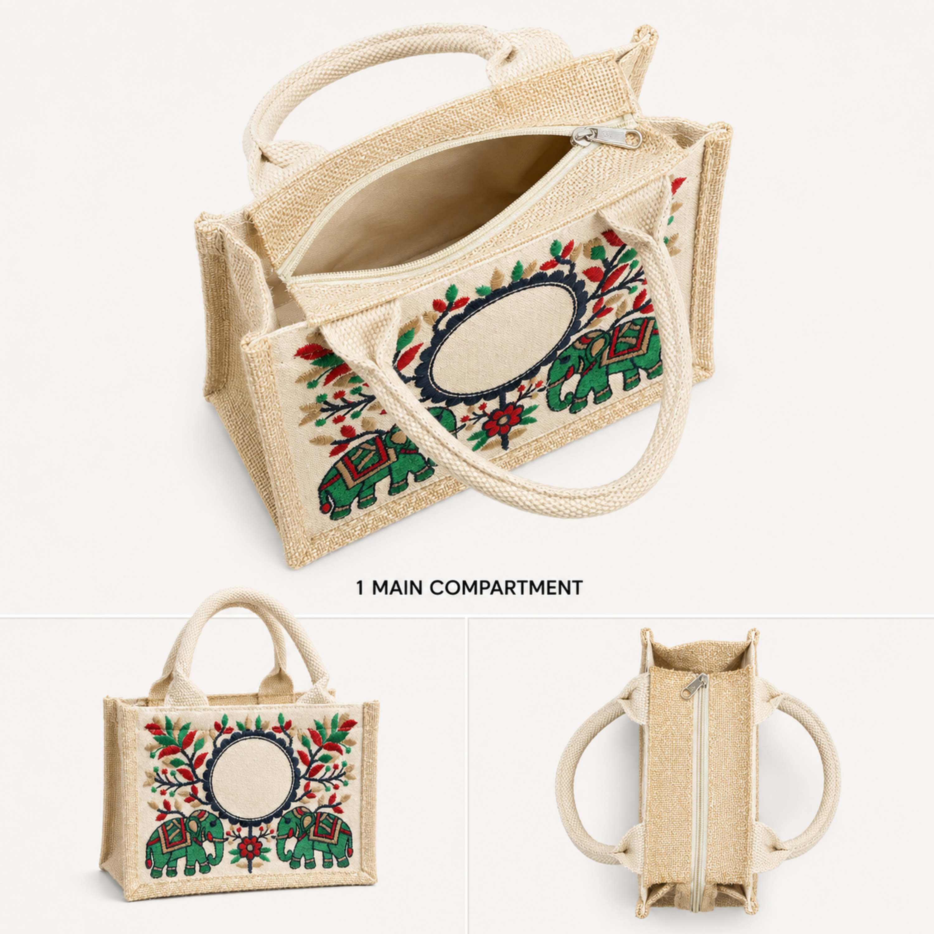 Traditional embroidered hamper bag for wedding gifting