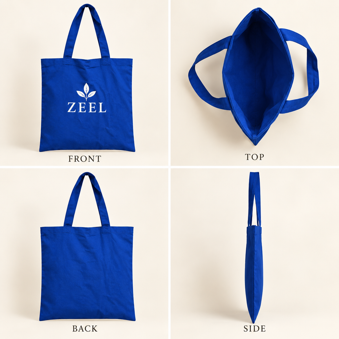 14.5x15.5 Navy Blue Cotton Tote Bag | 150 GSM