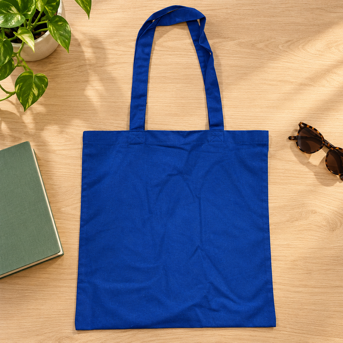 Plain 14.5x15.5 Navy Blue Cotton Tote Bag | 150 GSM