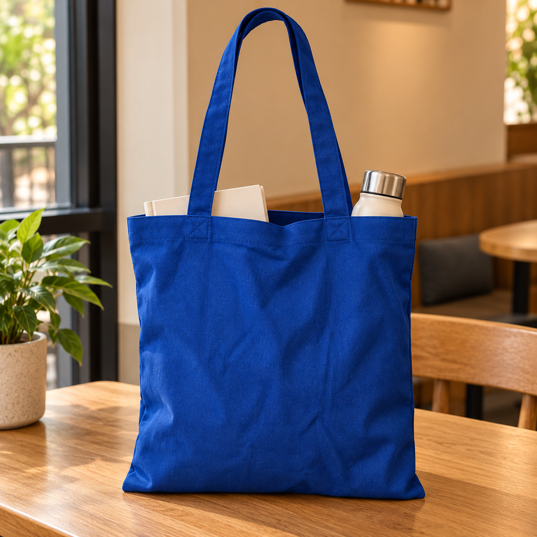 Plain 14.5x15.5 Navy Blue Cotton Tote Bag | 150 GSM