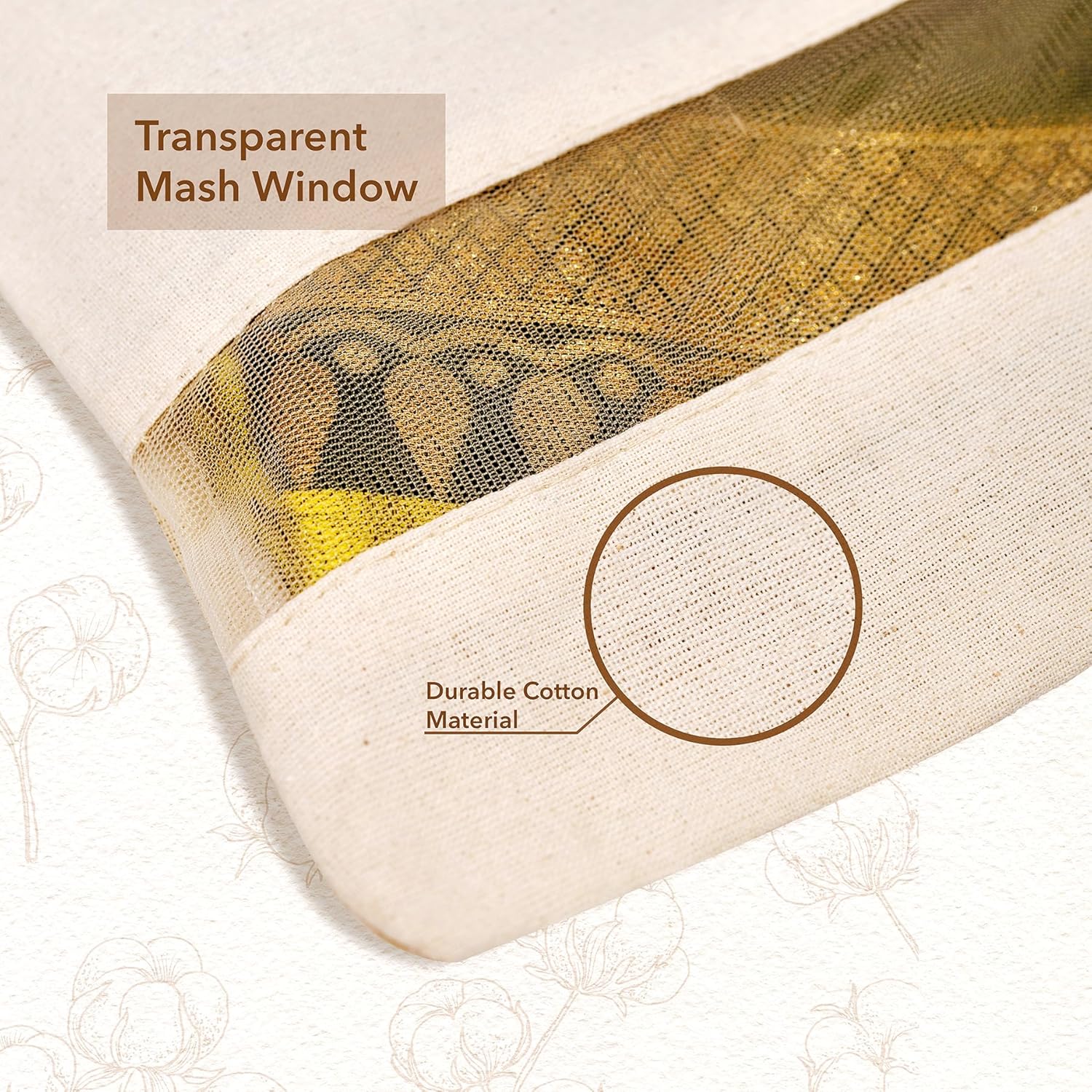 16x14 Inch Cotton Saree Cover With Name