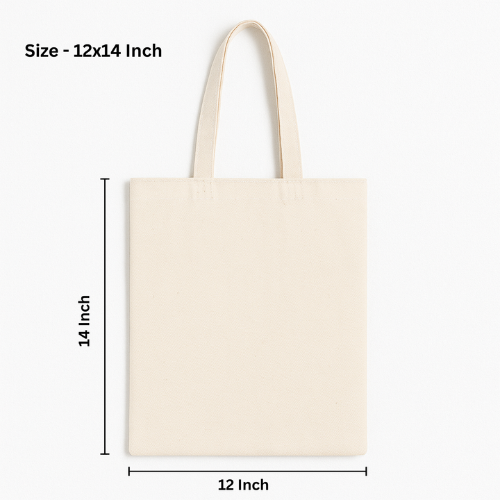 12x14 Inch Cotton Canvas Tote Bag