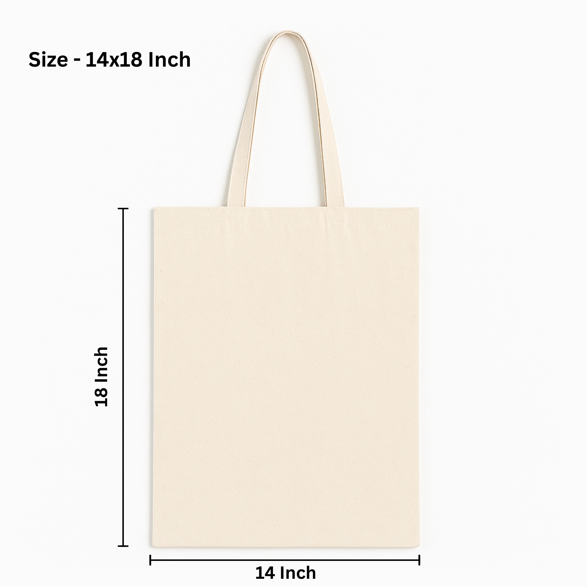 14x18 Inch Cotton Canvas Tote Bag