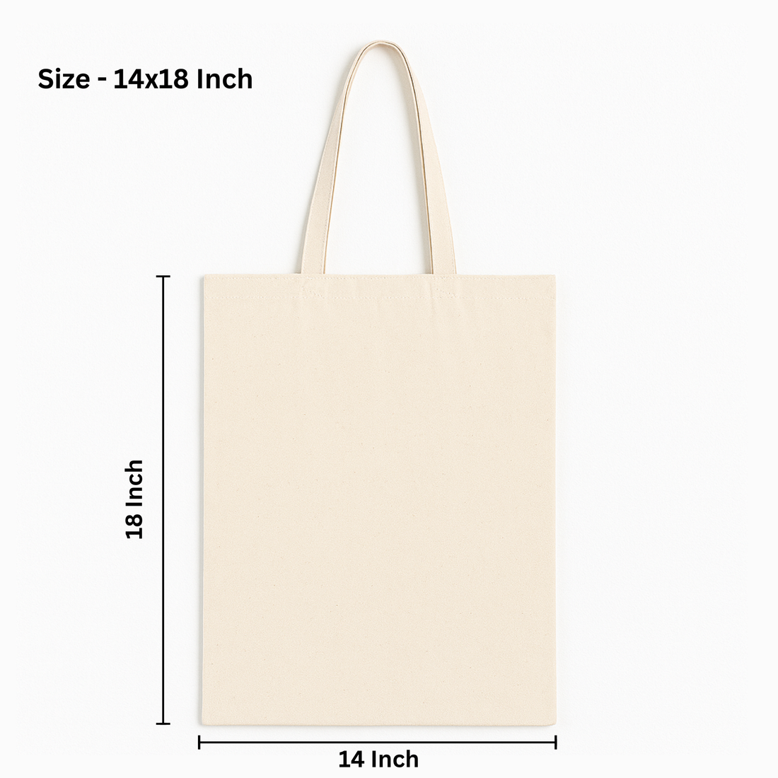 14x18 Inch Cotton Canvas Tote Bag