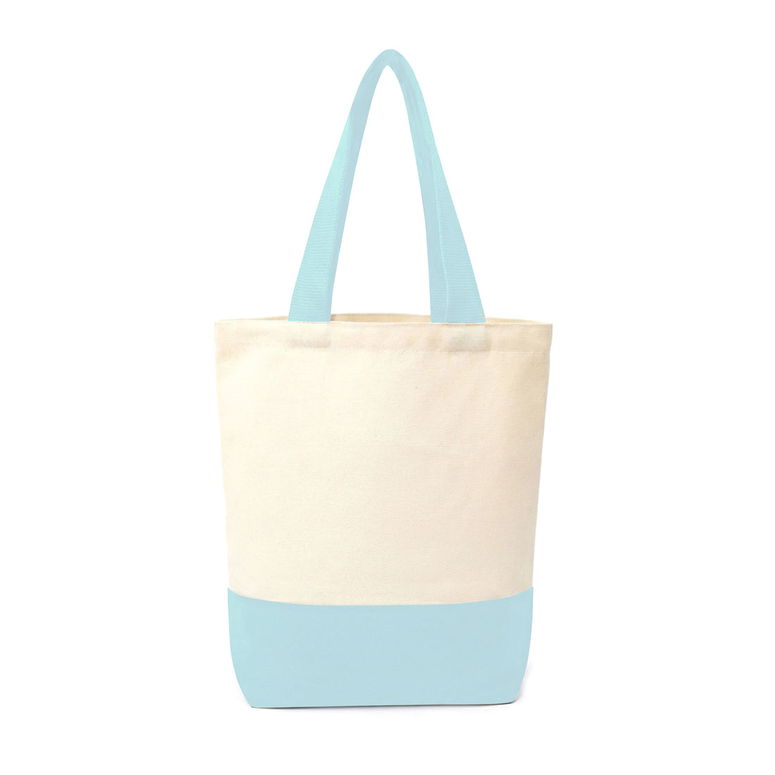 Sky Blue & Beige Tote Bag | 330 GSM