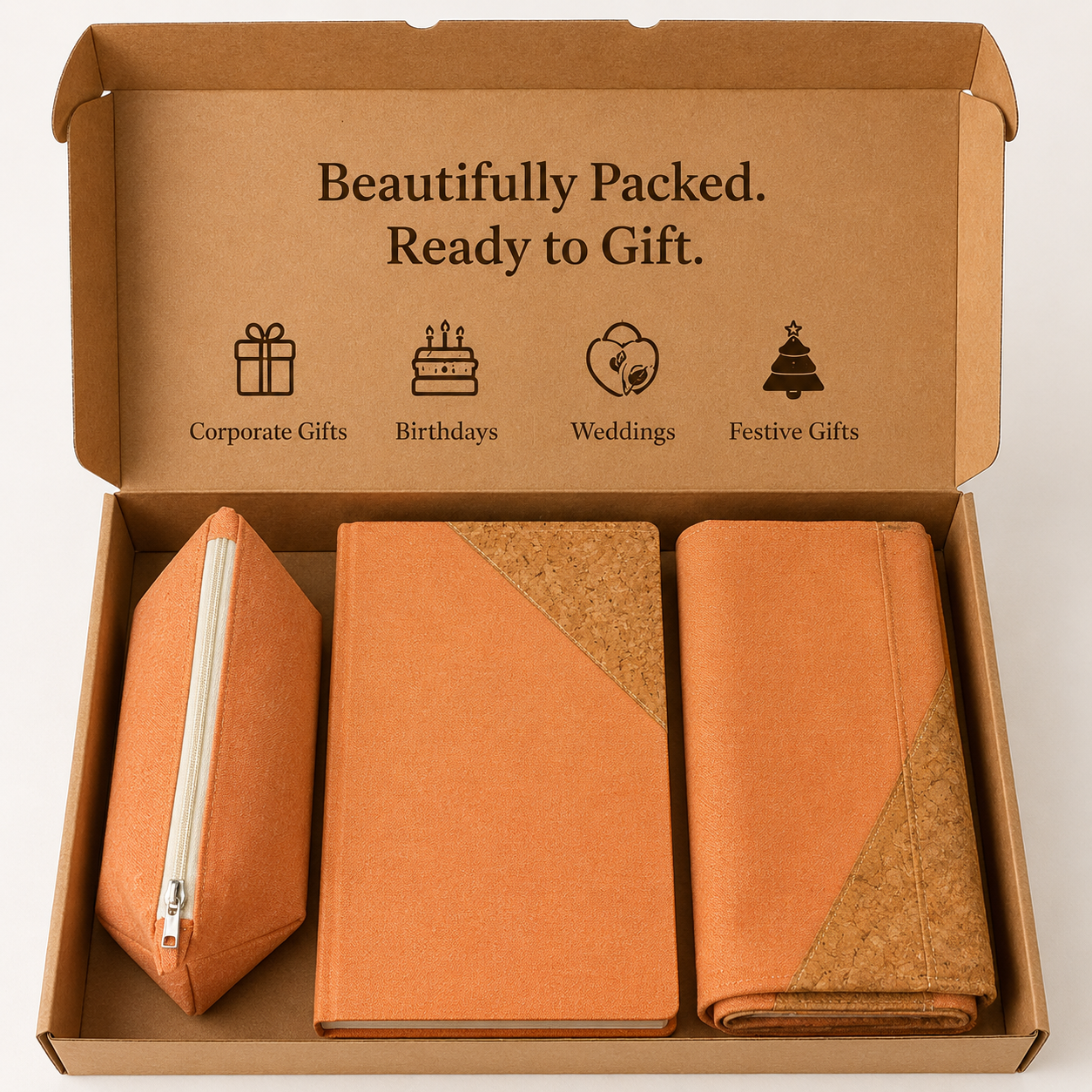 Terracotta & Natural Cork Eco Gift Set