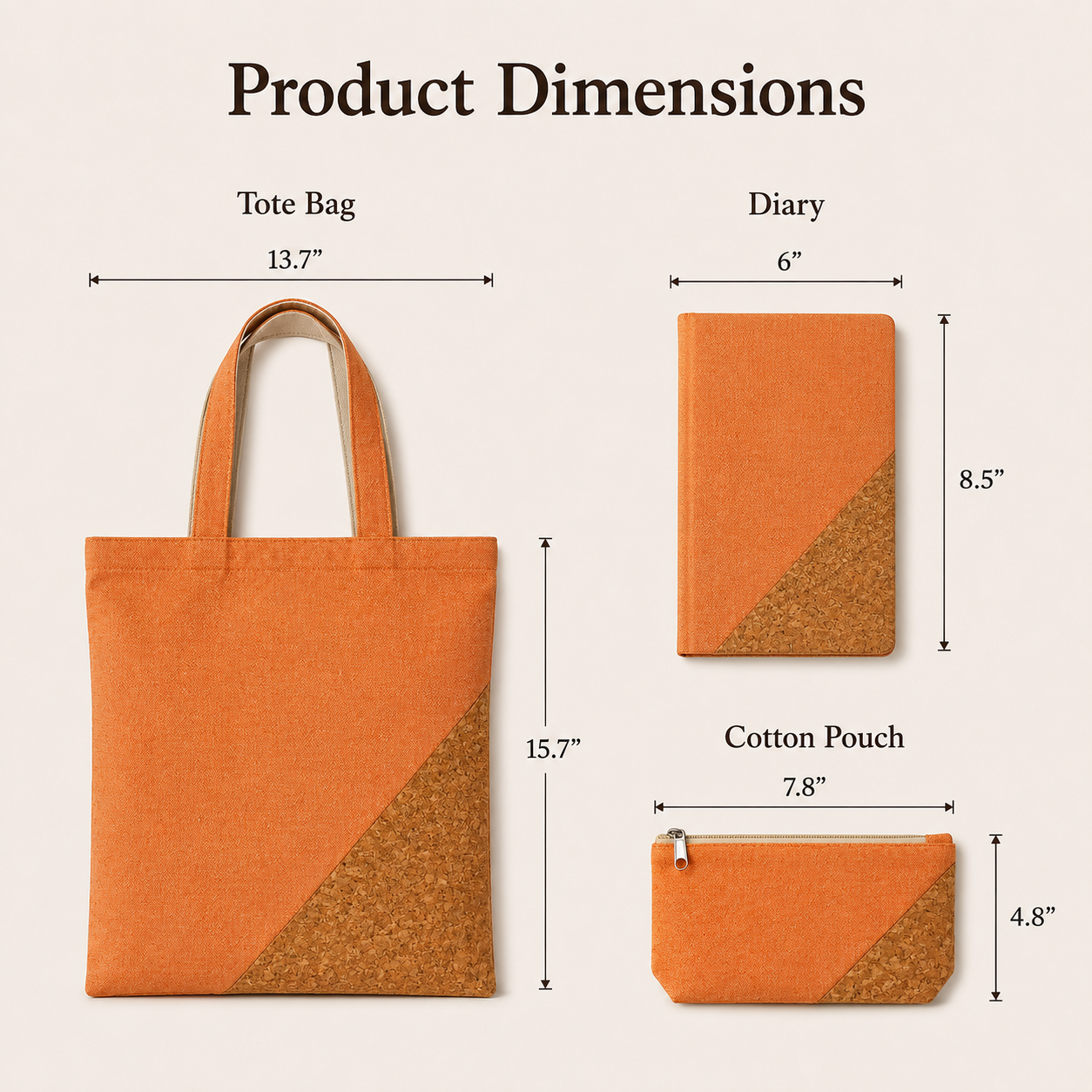 Terracotta & Natural Cork Eco Gift Set