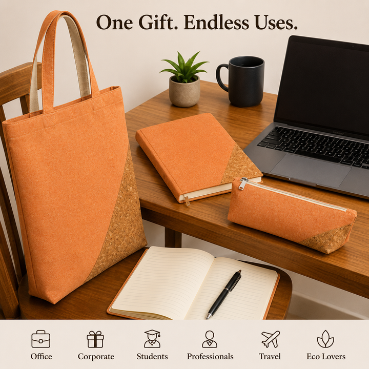 Terracotta & Natural Cork Eco Gift Set