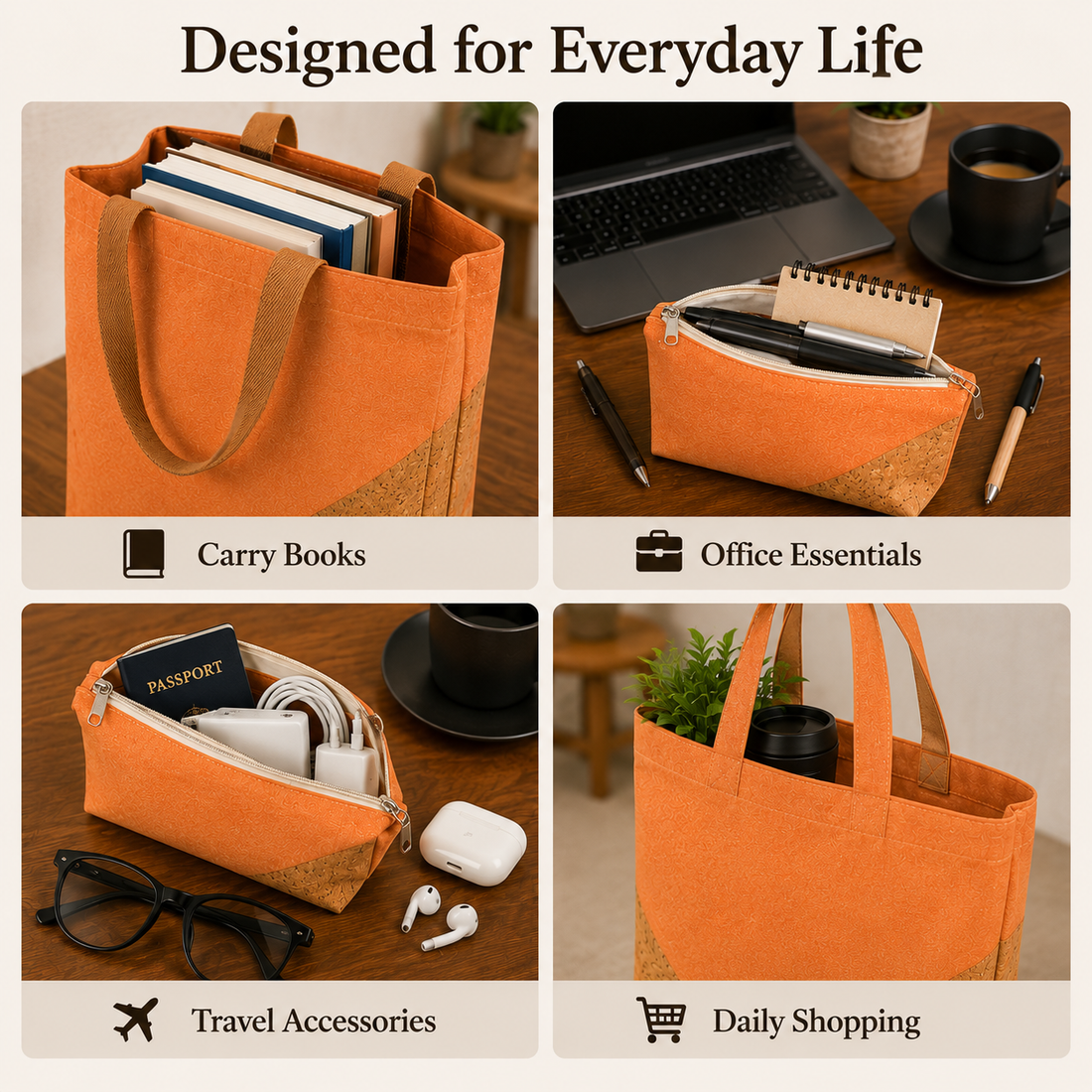 Terracotta & Natural Cork Eco Gift Set