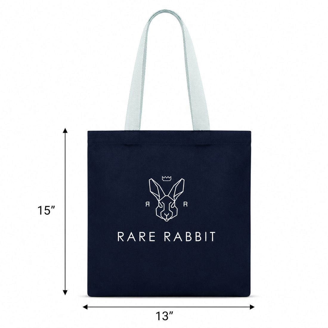 Custom 13"x15" Navy Blue Tote Bag | 330 GSM