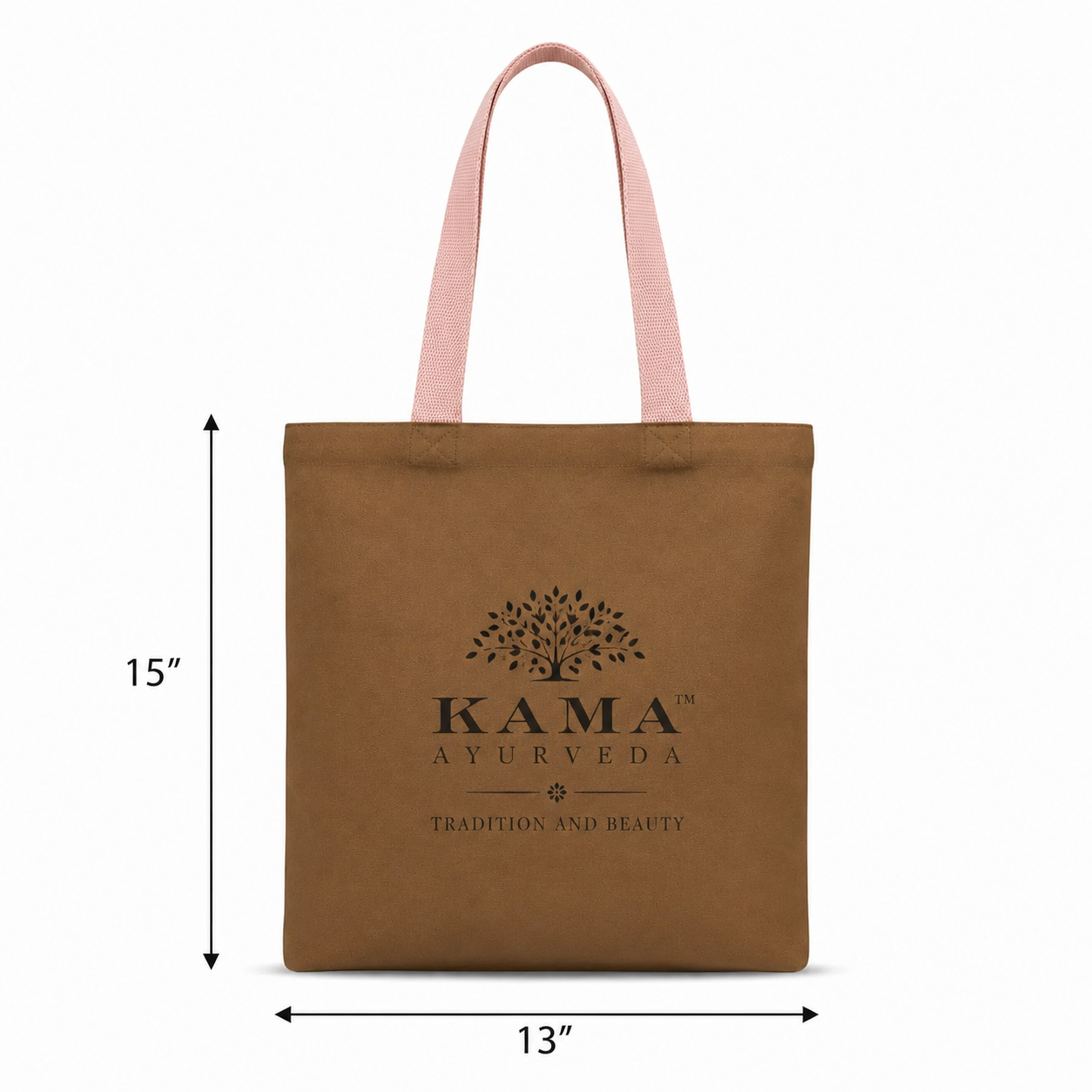 Custom 13"x15" Brown Tote Bag | 330 GSM