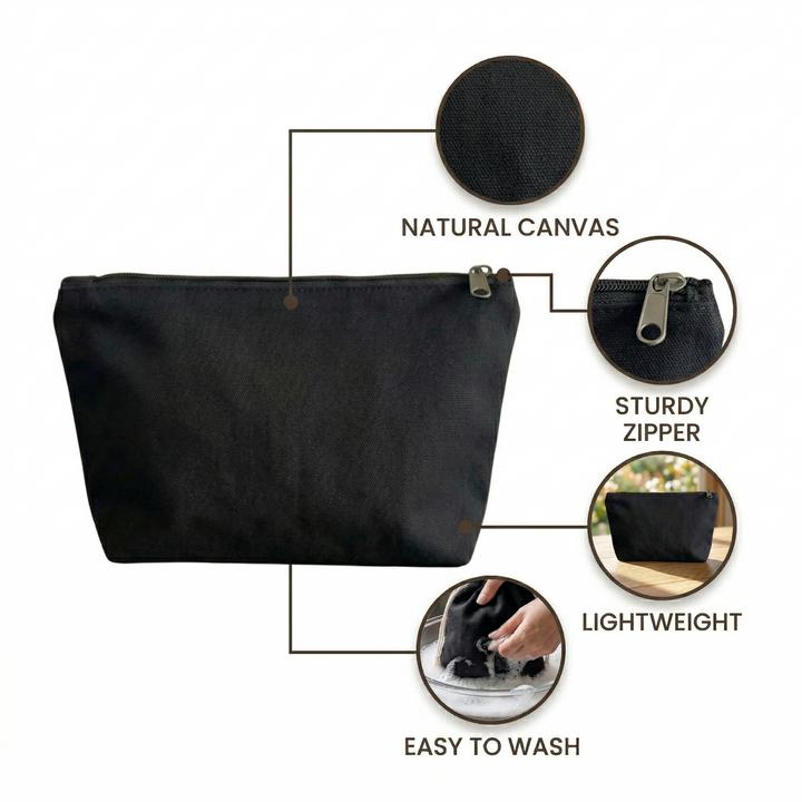 Travel Cotton Zipper Pouch