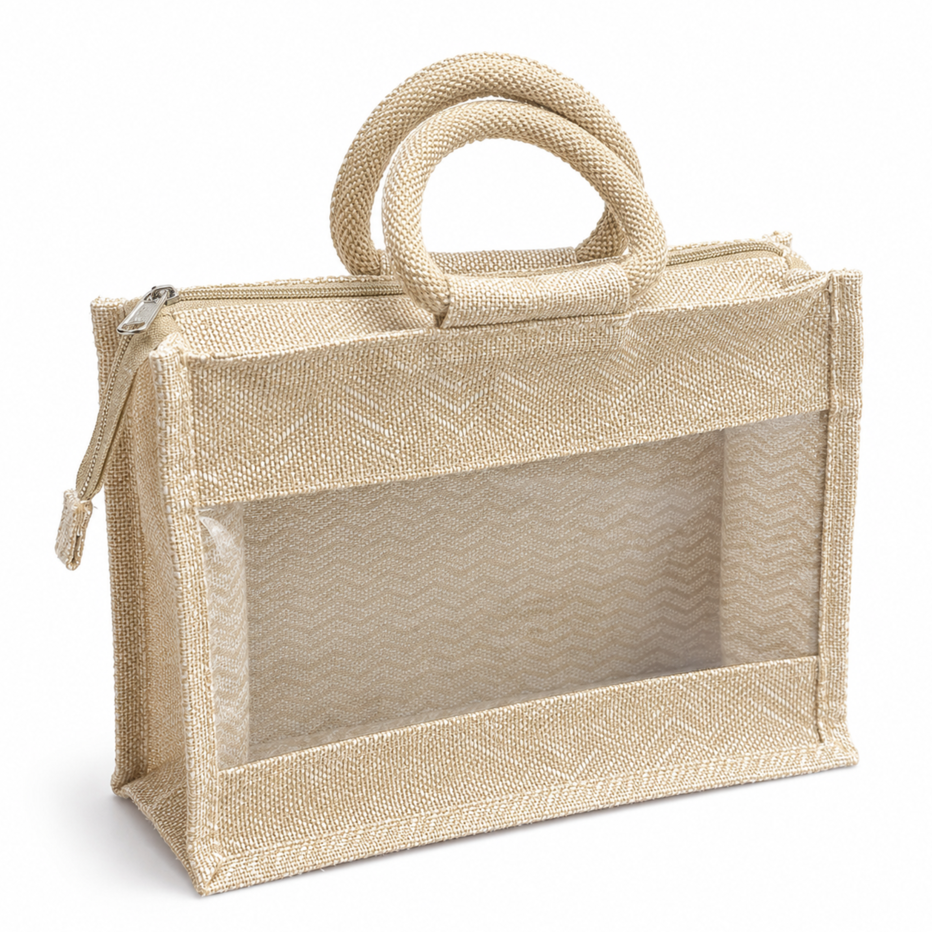 Wave Jute Bag with Window